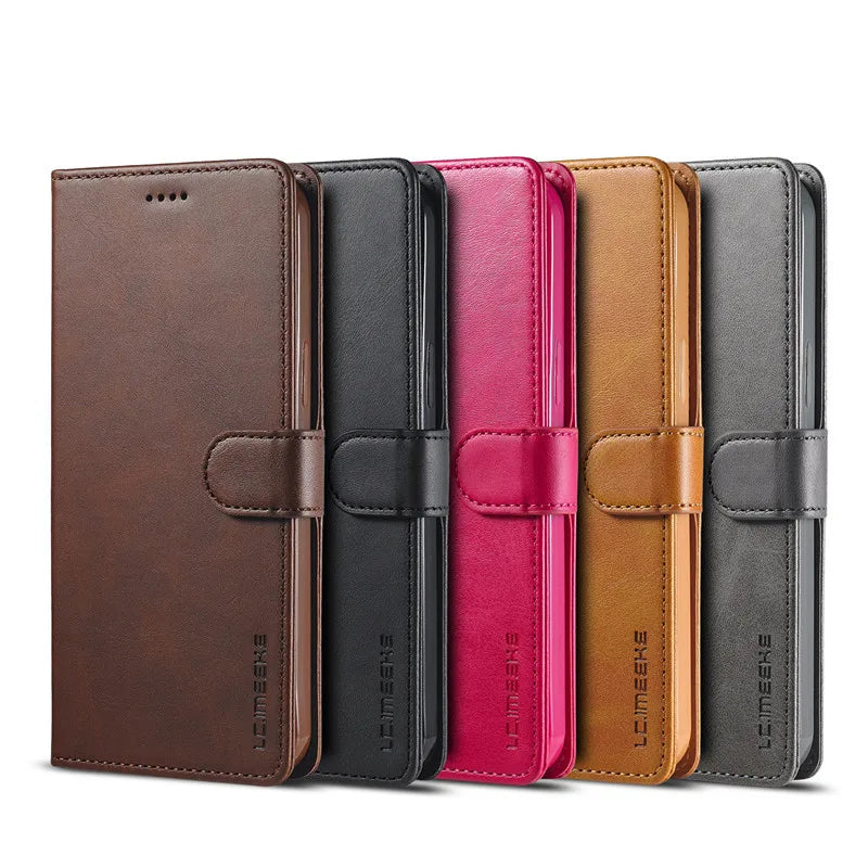 Coque portefeuille en cuir pour iPhone LC.IMEEKE